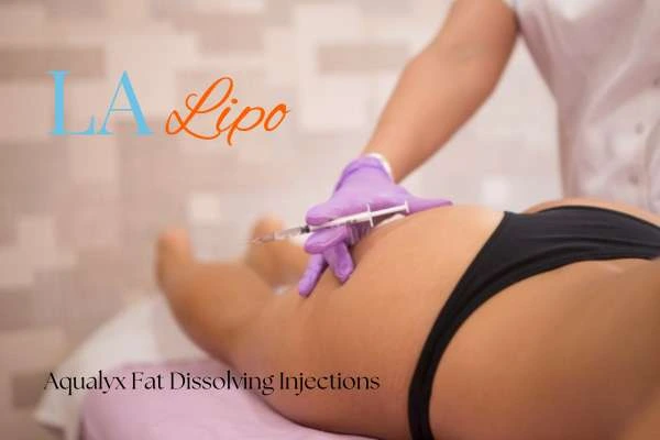 Woman having fat dissolving injections Walton-on-Thames on thighs