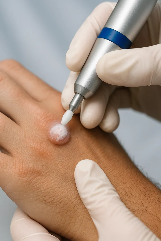 example of wart removal Walton-on-Thames using cryopen