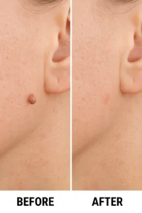 Skin tags removal Walton-on-Thames before and after