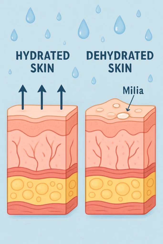 The importance of hydration and milia production Walton-on-Thames