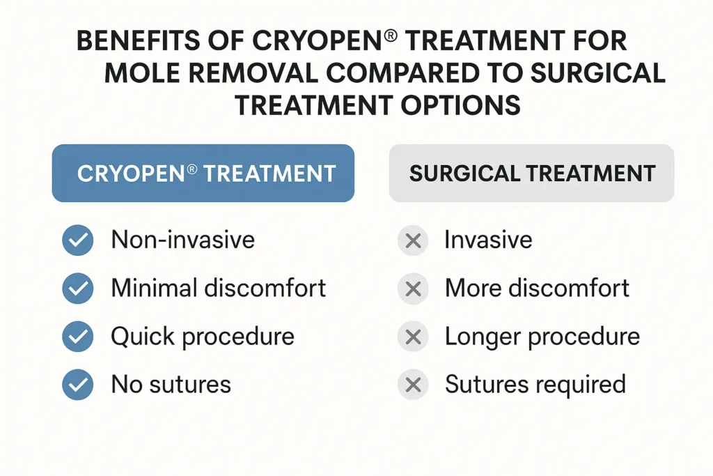 Benefits of facial mole removal Walton-on-Thames - call our team today to book a consultation