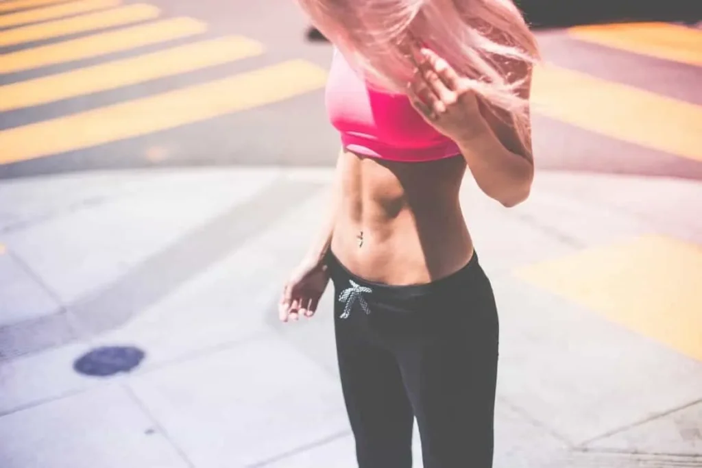 Woman with toned stomach after LA-EMS Body Sculpting Treatment Walton-on-Thames